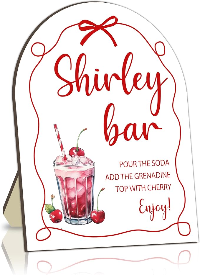 Bow Shirley Bar Sign, Baby Shower Welcome Sign, Baby Shower Table Decor Sign by Unknown