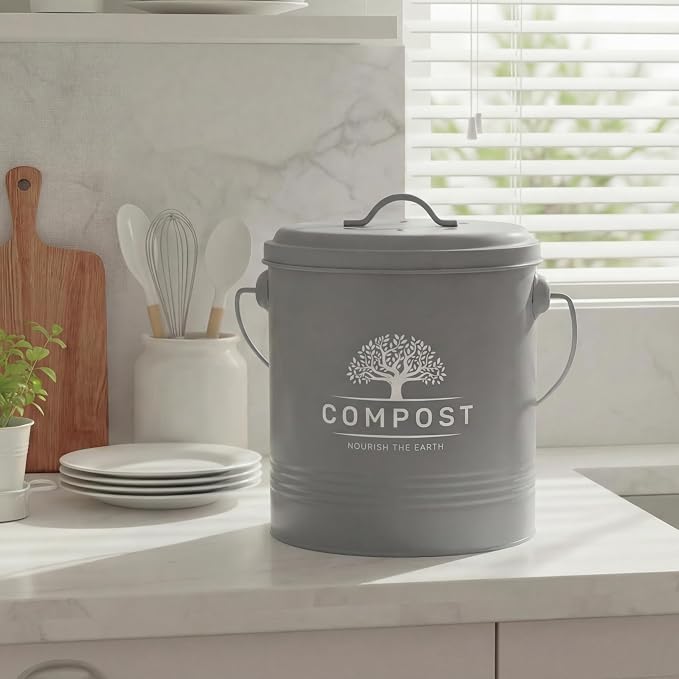 Perfnique Kitchen Compost Bin, 1.3 Gallon Countertop Compost Bin - Image 8
