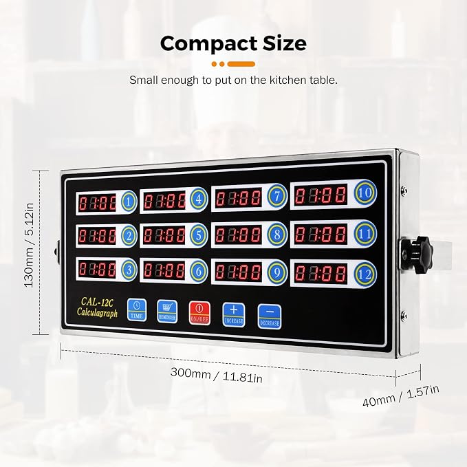 BEAMNOVA 12 Channels Digital Kitchen Timer - Image 5