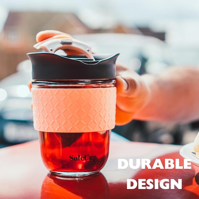 Reusable Strengthened Glass Travel Cup - Image 7