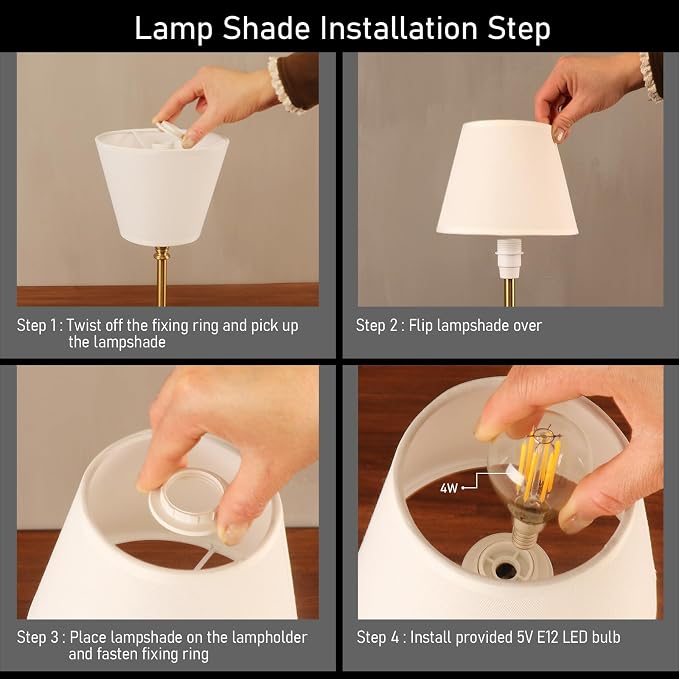Cordless Table Lamp Portable Small LED Touch Lamp - Image 9