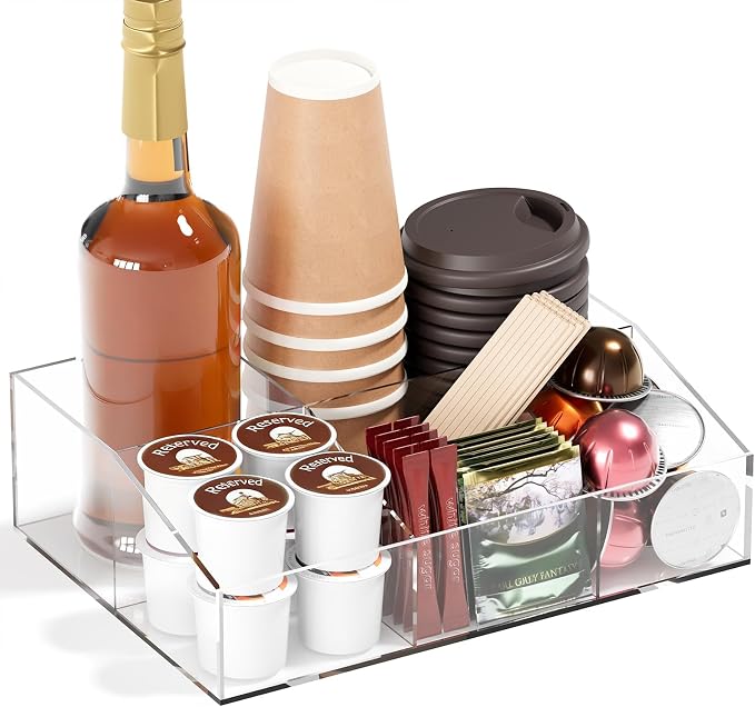 Neatsure Coffee Bar Station Organizer, Acrylic Countertop Holder by Neatsure