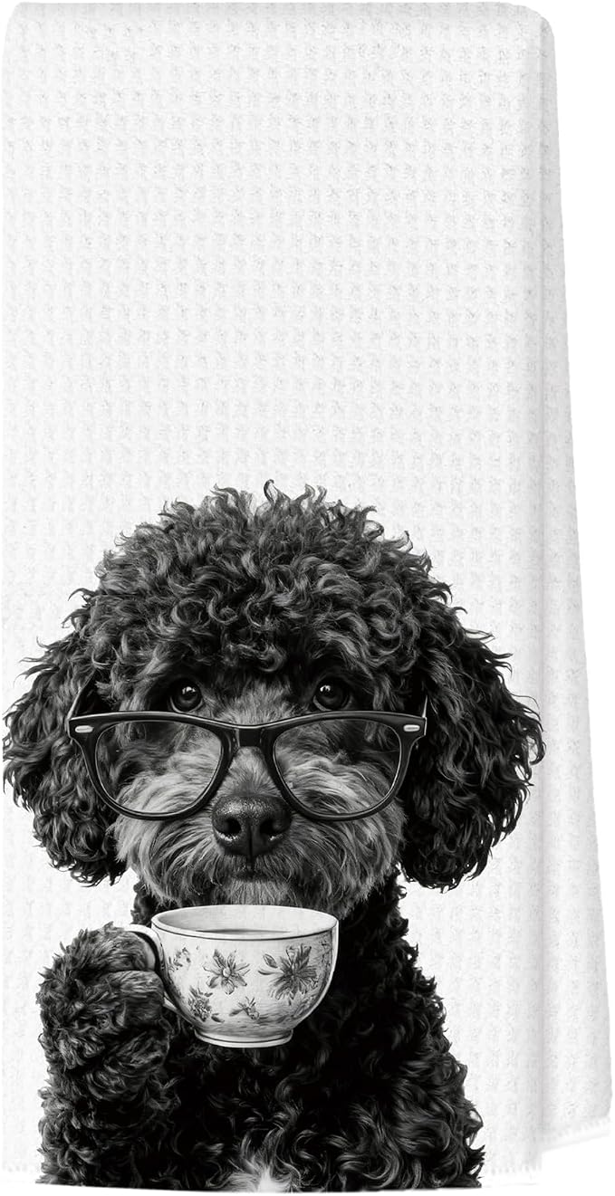 Funny Portuguese Water Dog Kitchen Towels, Dog Kitchen Accessories, Chef Gifts by Unknown