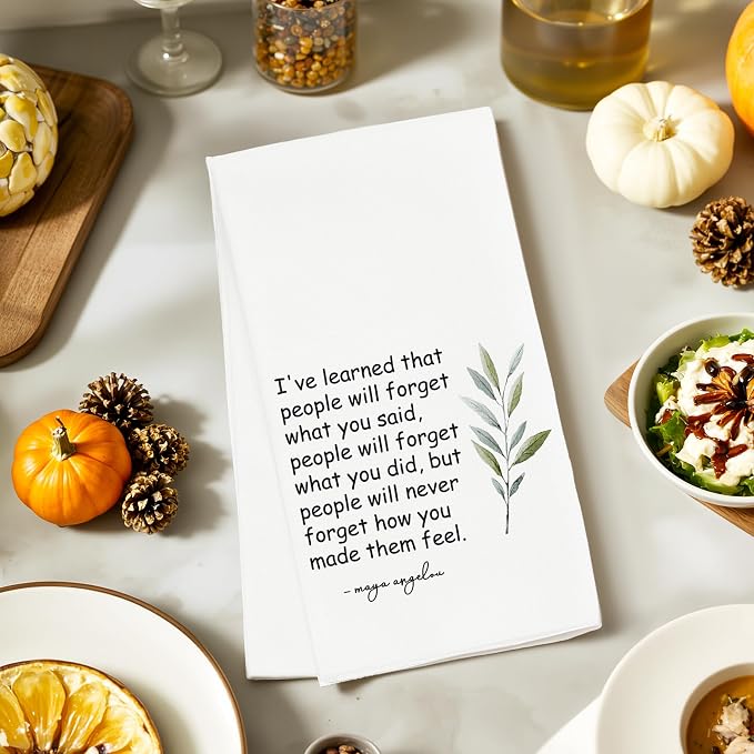 Hostess Towels Gifts for Women, Inspirational Quote Towels for Kitchen Bathroom - Image 2