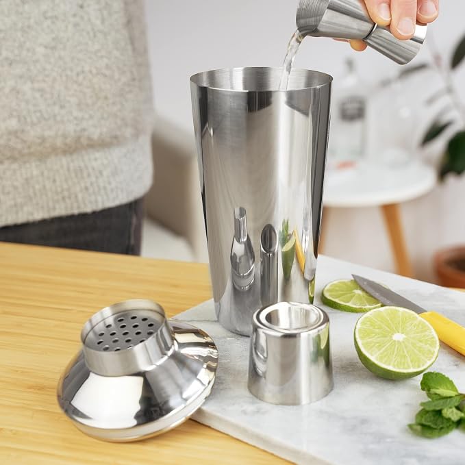 True Retro Stainless Steel Cocktail Shaker, Cold Brew Cocktails, Whiskey Sour - Image 8