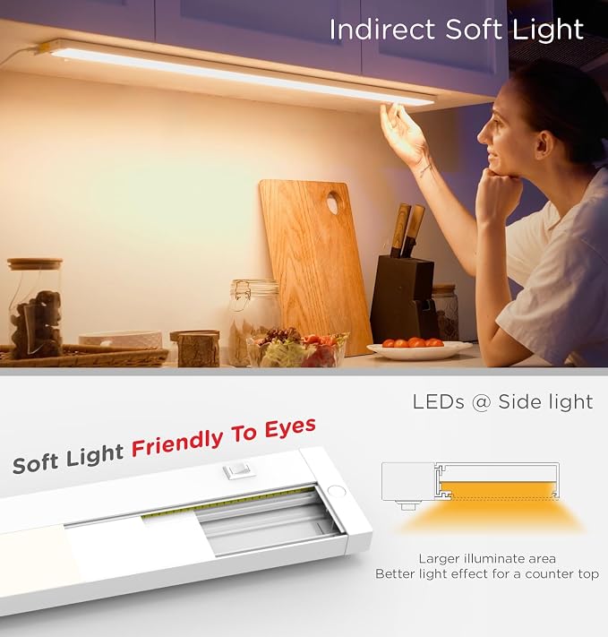 Under Cabinet Lighting Plug in, 24 Inch14W 120V Super Bright, 3 Color - Image 7