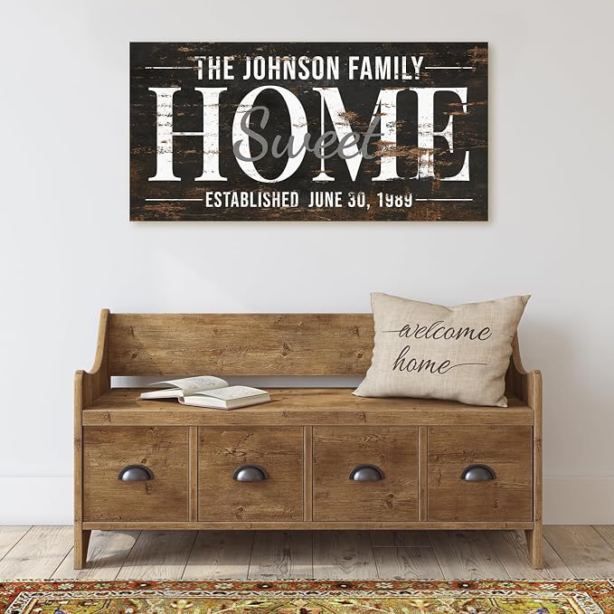 IPIC - Personalized Family Wall Art on Canvas, Custom Farmhouse Family Sign - Image 2