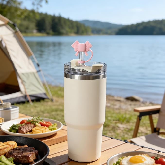 Straw Toppers Covers for 40 30oz Stanley Tumblers, Reusable & Dust-Proof Straw - Image 4