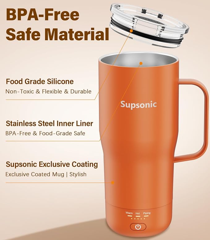 Supsonic - Smart Heated Coffee Mug, 20oz Rechargeable Self Heating Mug - Image 6