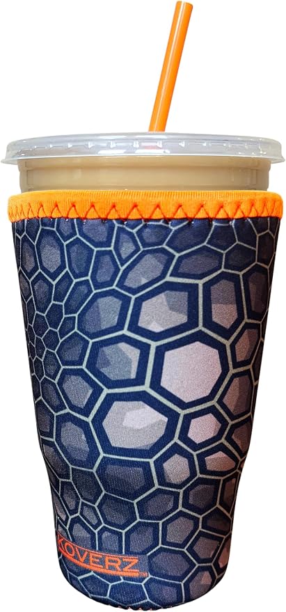 Iced Coffee Sleeve, Insulated Neoprene Cup Sleeve, Fits a 32 Oz. Coffee Cup by Koverz
