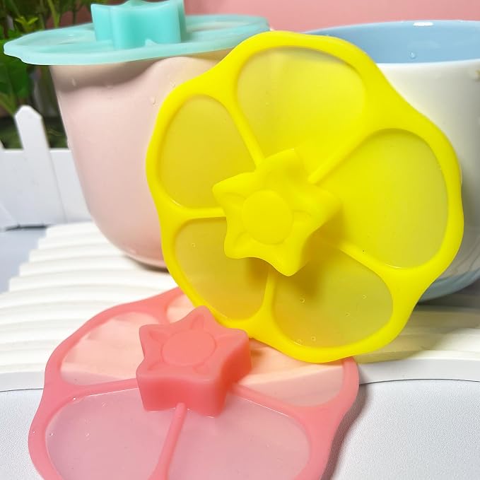 flower Silicone Cup Covers, Flexible Mug Covers, Tea Pots, Hot Cup Lids - Image 4