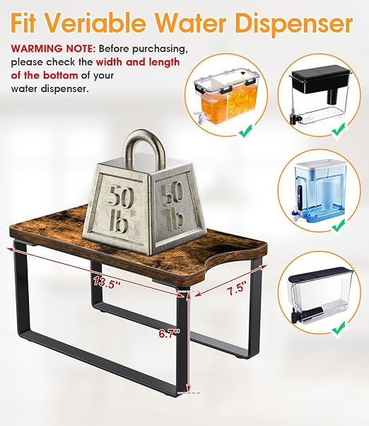 Water Filter Dispenser Stand Wood - Image 3