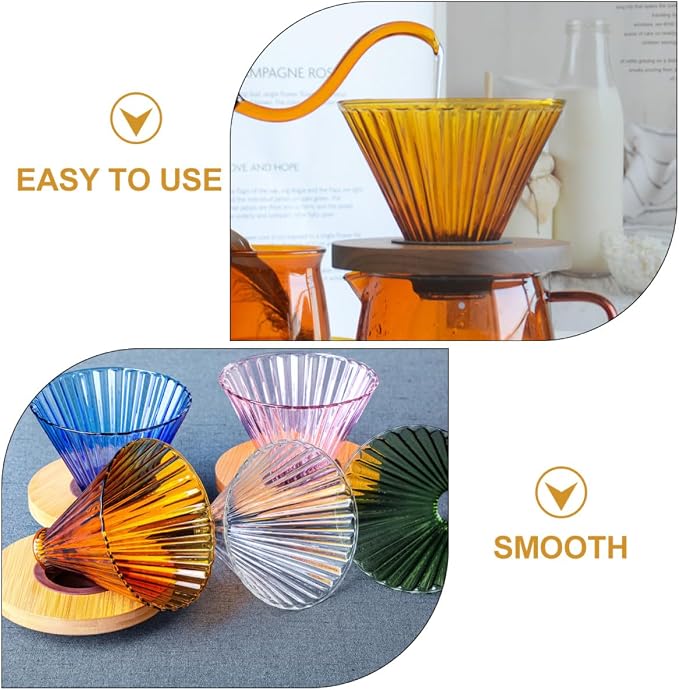 Toyvian High Borosilicate Glass Pour-over Coffee Funnel - Image 3