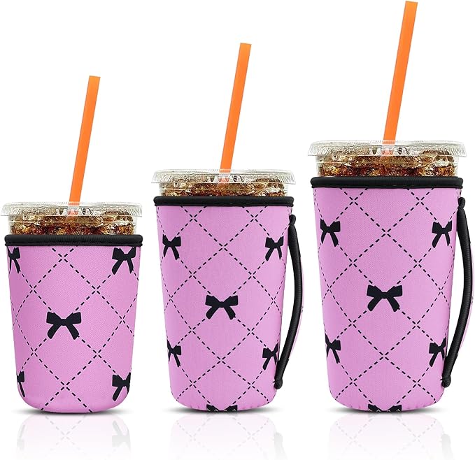 3 Pack Reusable Iced Coffee Protective Sleeves Cup Insulator Neoprene Coffee by DesingWish