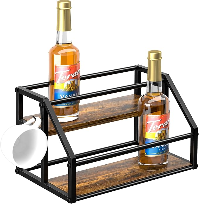 Coffee Syrup Rack Organizer, Syrup Bottle Holder Stand by HOME