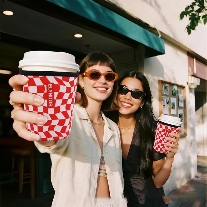 Reusable Insulated Sleeve for Iced Coffee Cup, Coffee Neoprene Sleeve for Cold - Image 7