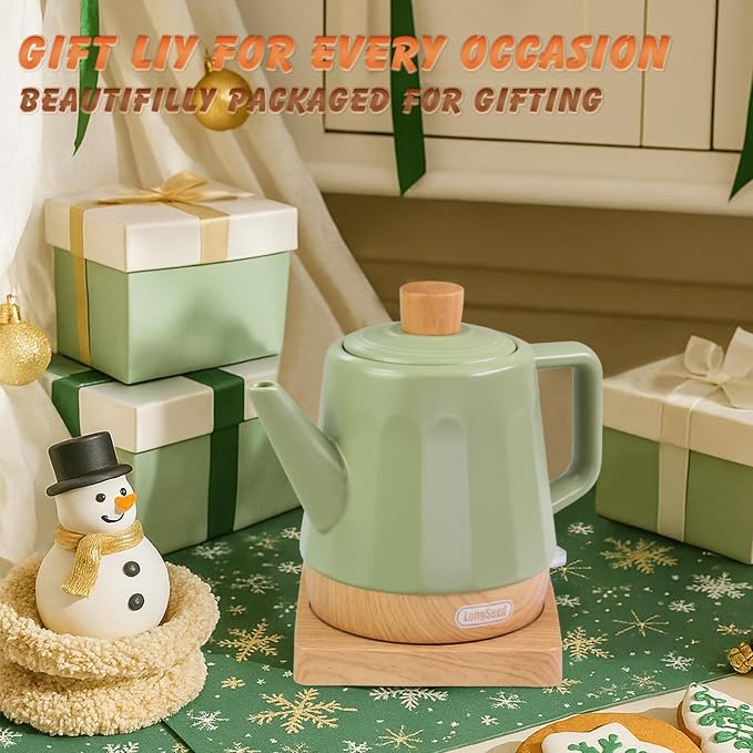 Ceramic Electric Kettle 1.2L, Automatic Shut Off Tea Kettle & Hot Water Boiler - Image 9