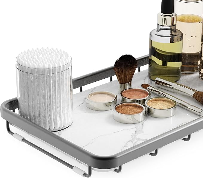 Counter Organizer for Bathroom, Kitchen or Coffee Bar, Metal Shelf by AquaChase