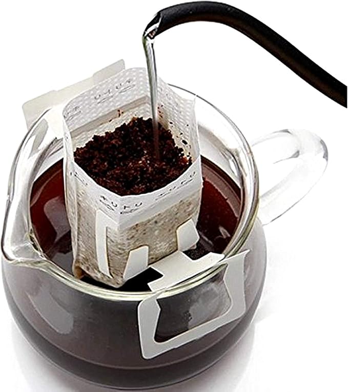 Coffee Filter Paper Bag, Hanging Ear Drip Coffee Bag Single Serve Disposable by Uzer+Gifts