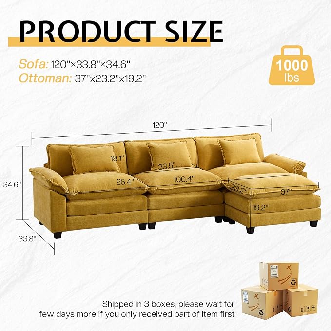 Modular Sectional Sofa, Cloud Couch - Image 2