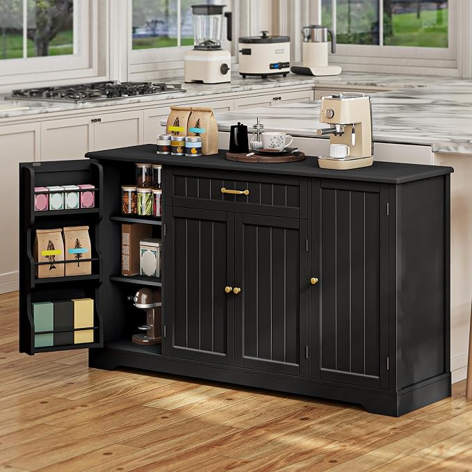 Gizoon 56" Kitchen Coffee Bar Cabinet - Image 6