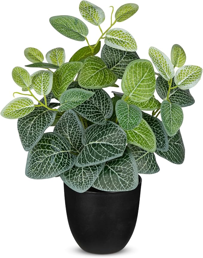 14.5" Artificial Plants Indoor Home Decor, Fake Potted Silk Plants by VillaComo