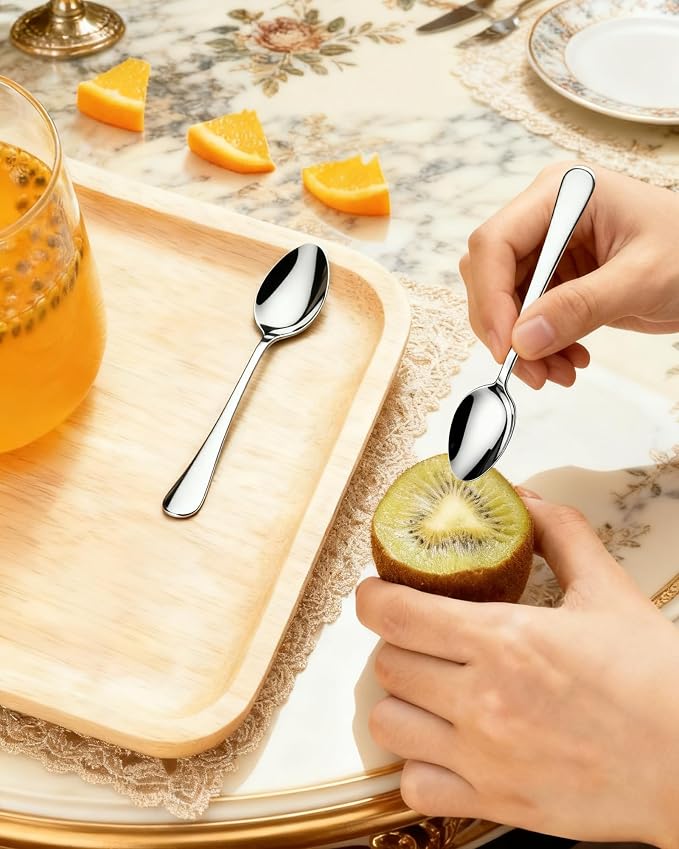 12Pcs Demitasse Espresso Spoons, 4.4 Inch Stainless Steel Mini Coffee Spoons - Image 6