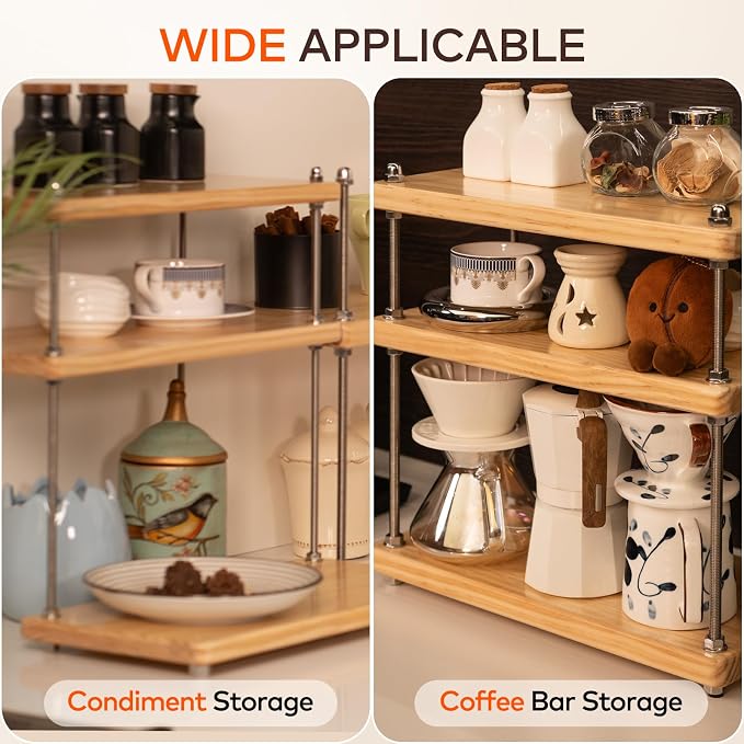 Solid Wood Coffee Station Organizer - Image 7