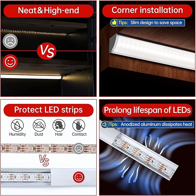 V-Shape Under Cabinet Lighting Kit - Image 8