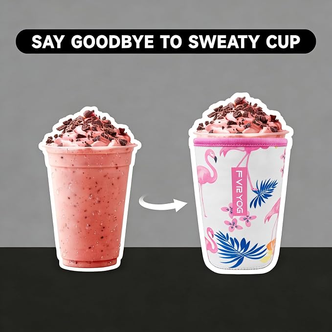Reusable Insulated Neoprene Iced Coffee Sleeves - Image 3