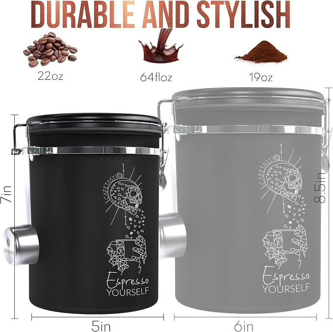 Coffee Canister – Airtight Stainless Steel Storage Container - Image 2