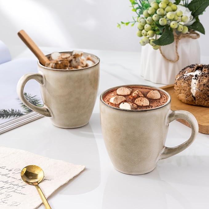 GBHOME Ceramic Coffee Mugs Set of 4, 12oz Stoneware Coffee Mugs Set - Image 5