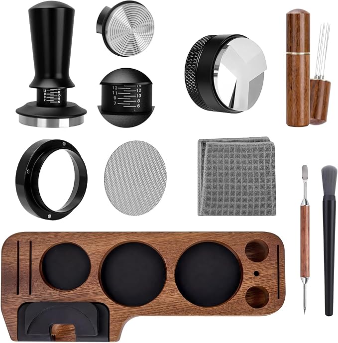9 Pack Espresso Tamper Station&Coffee Distributor Tamper&Espresso WDT by CEILUPY
