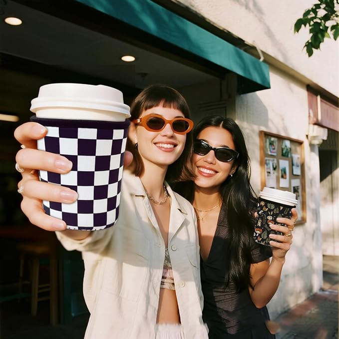 Reusable Insulated Sleeve for Iced Coffee Cup, Coffee Neoprene Sleeve for Cold - Image 4