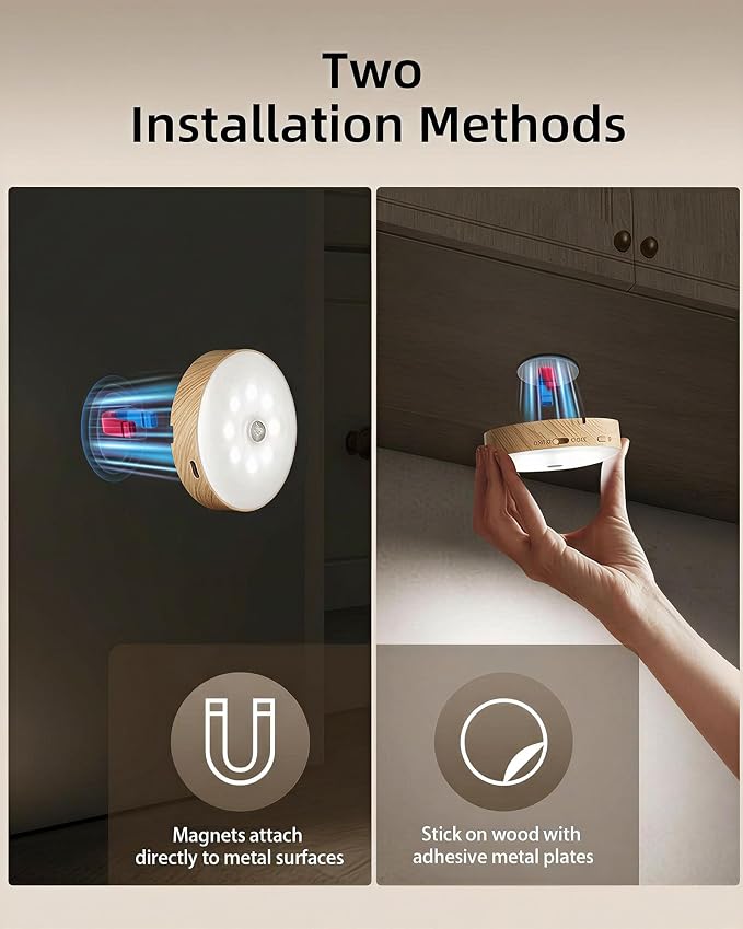EZVALO Under Cabinet Lighting, 1000mAh Rechargeable Puck Lights - Image 8