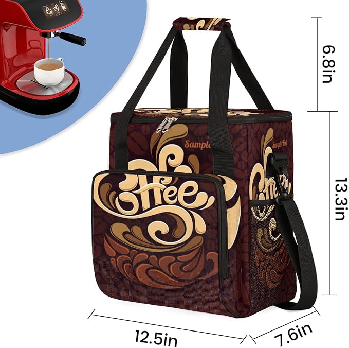 Funny Coffee Coffee Maker Carring Bag Coffee Cafe Travel Carrying Storage Tote - Image 2