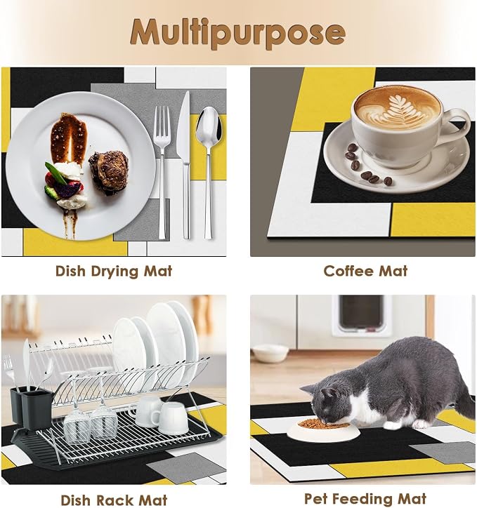 Arttown Coffee Mat for Countertops, Fit Under Coffee Maker Espresso Machine - Image 6