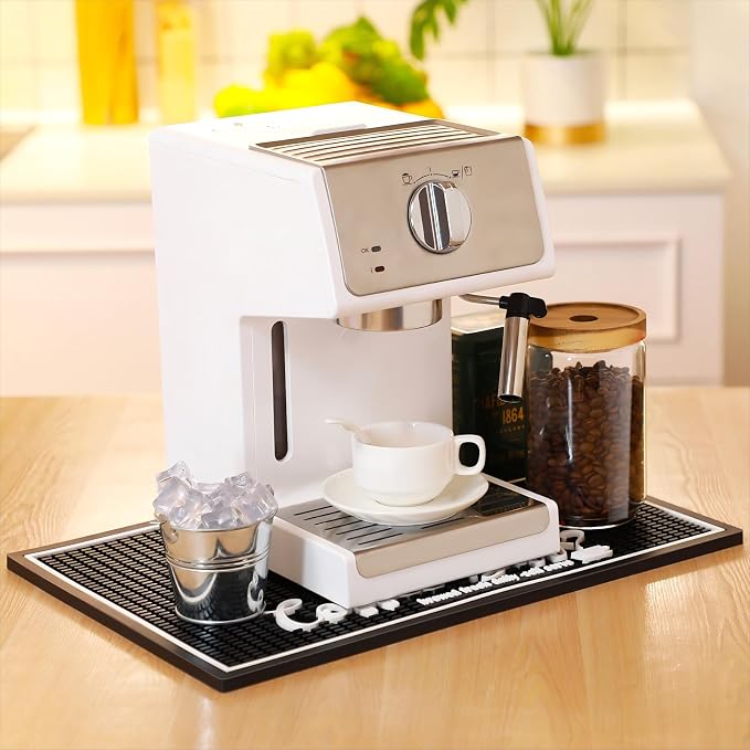 Potchen Coffee Bar Mat for Countertop 18x12 Inch, Non Slip PVC Spill Pad - Image 4