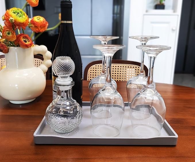 Gray Serving Tray, Hard Plastic Tray | - Image 2