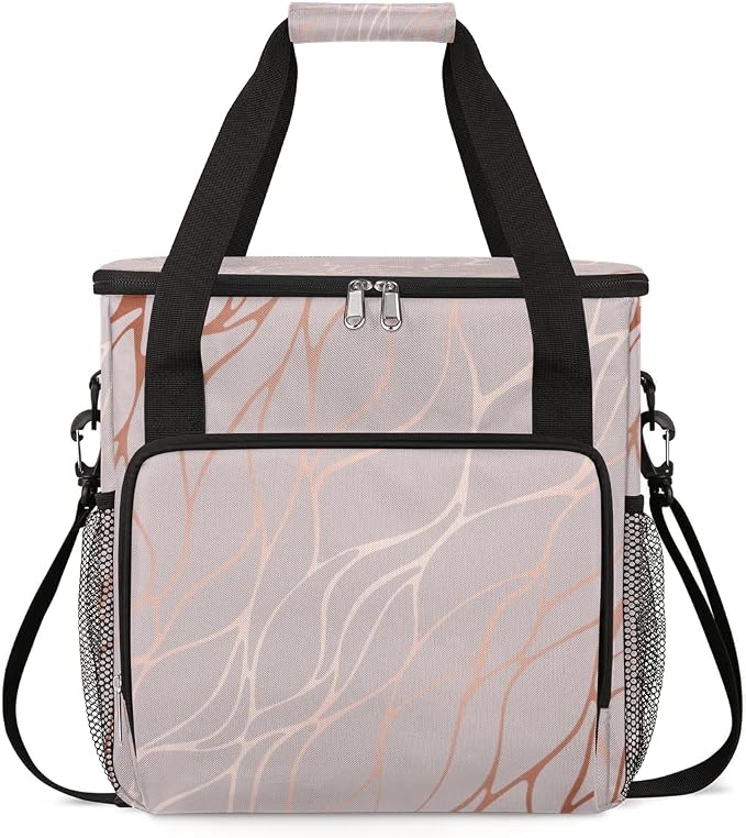 Abstract Rose Gold Marble Coffee Maker Carring Bag Travel Storage Tote Bag by Unknown