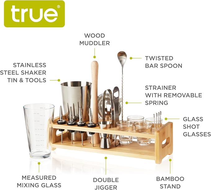 True 20-Piece Cocktail Shaker Bar Set - Image 2