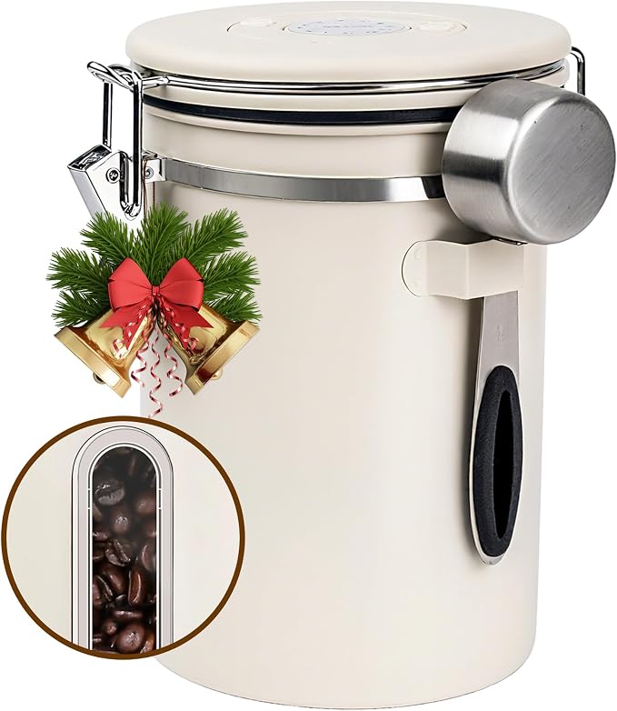 22oz White Airtight Coffee Canister by Rixordd