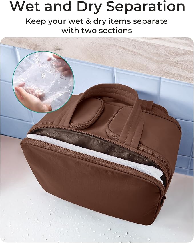 BAGSMART Travel Toiletry Bag, Puffy Toiletry Bag - Image 5