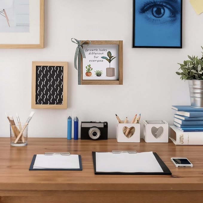6 Inch Office Desk Decor, Wooden Growth Looks Different - Image 5