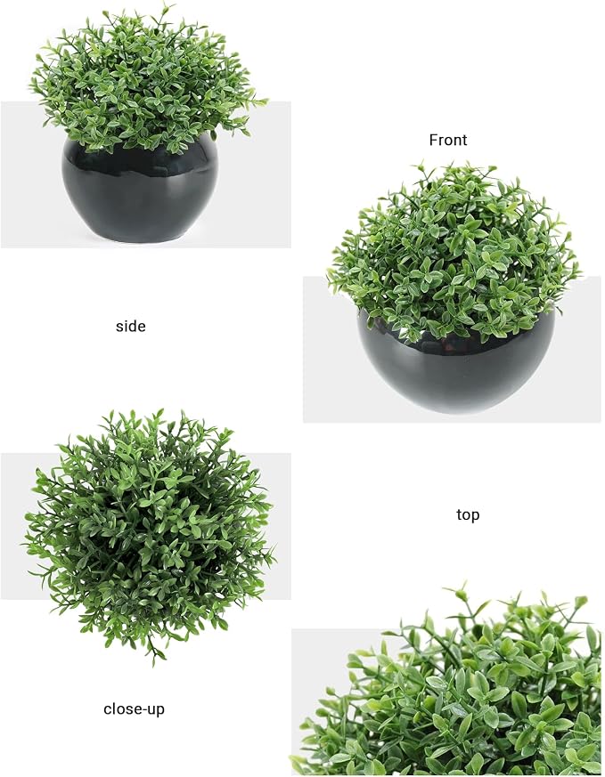Velener Fake Sage Plants for Shelf Decor, Small Artificial Succulents Grass - Image 3