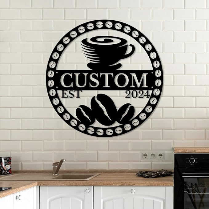 Custom Metal Coffee Bar Signs by Magilab