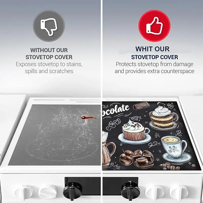 HOMETITUTE Stove Top Covers 28x20 Inches Heat Resistant Cooktop Protector - Image 7