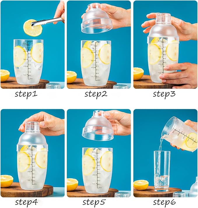 Cedilis 4 Pack Plastic Shaker Cocktail - Image 8