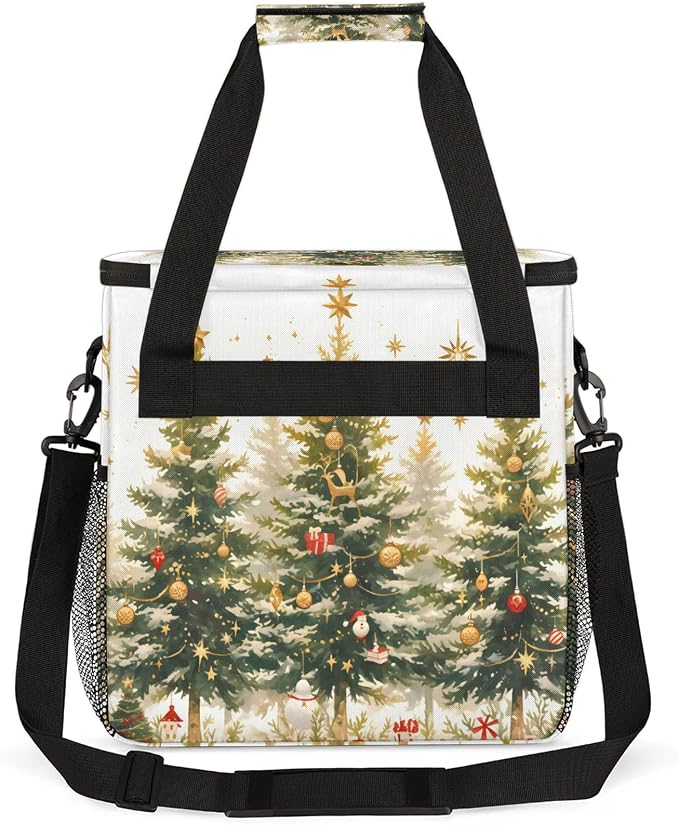 Christmas Trees Coffee Maker Carring Bag, Large Insulated Storage Organizer - Image 5