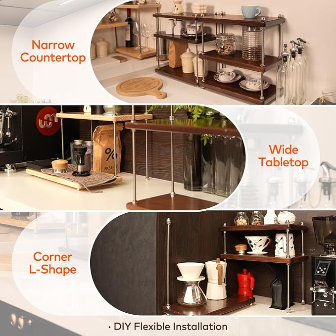 Solid Wood Coffee Station Organizer & Spice Rack - Image 2